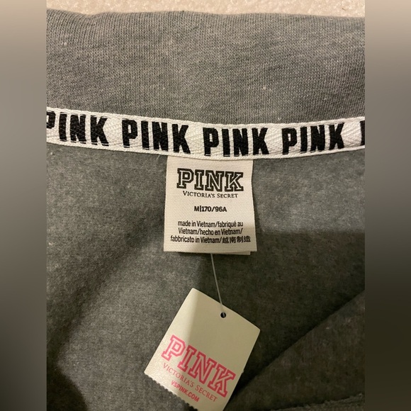 VS. PINK bling 1/4 zip sweatshirt-medium NWT - Picture 6 of 8